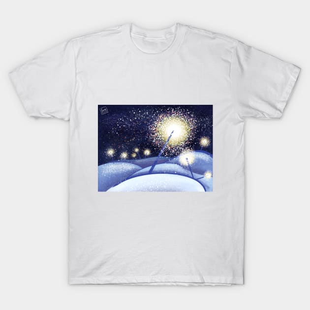 Glade of Sparklers T-Shirt by vo_yuva